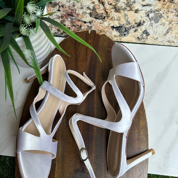Stuart Weitzman Mariposa white Satin Sandal size 8 women Bride shoes - Picture 11 of 14